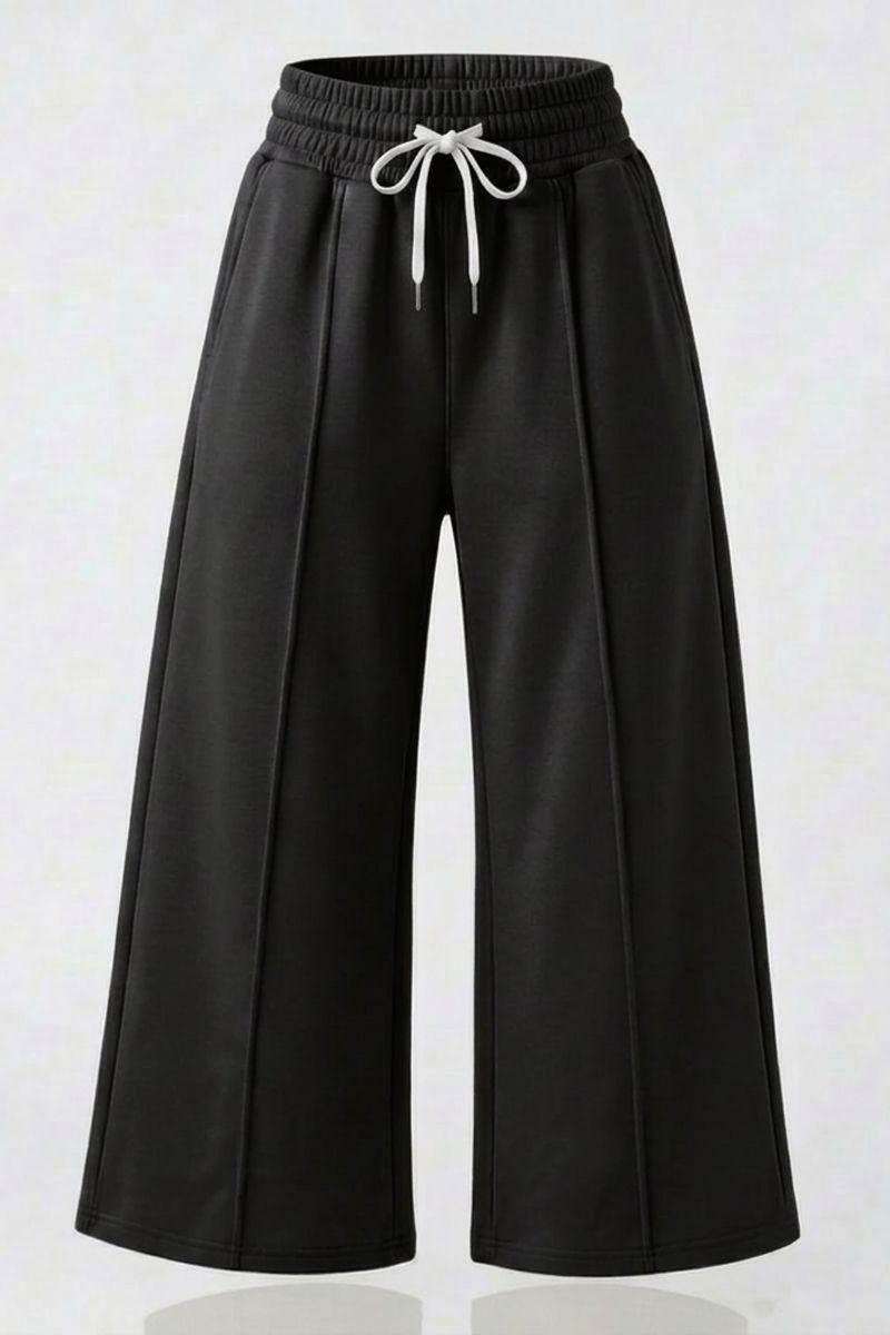 Pantalón Buzo Algodón Palazzo Pretina Ancha Elasticados Wide Leg-7
