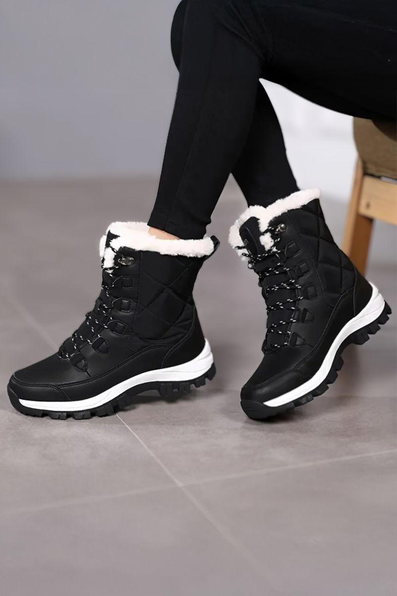 Botines Térmico Impermeable Forrado Con Chiporro Mujer Nieve y Lluvia-1