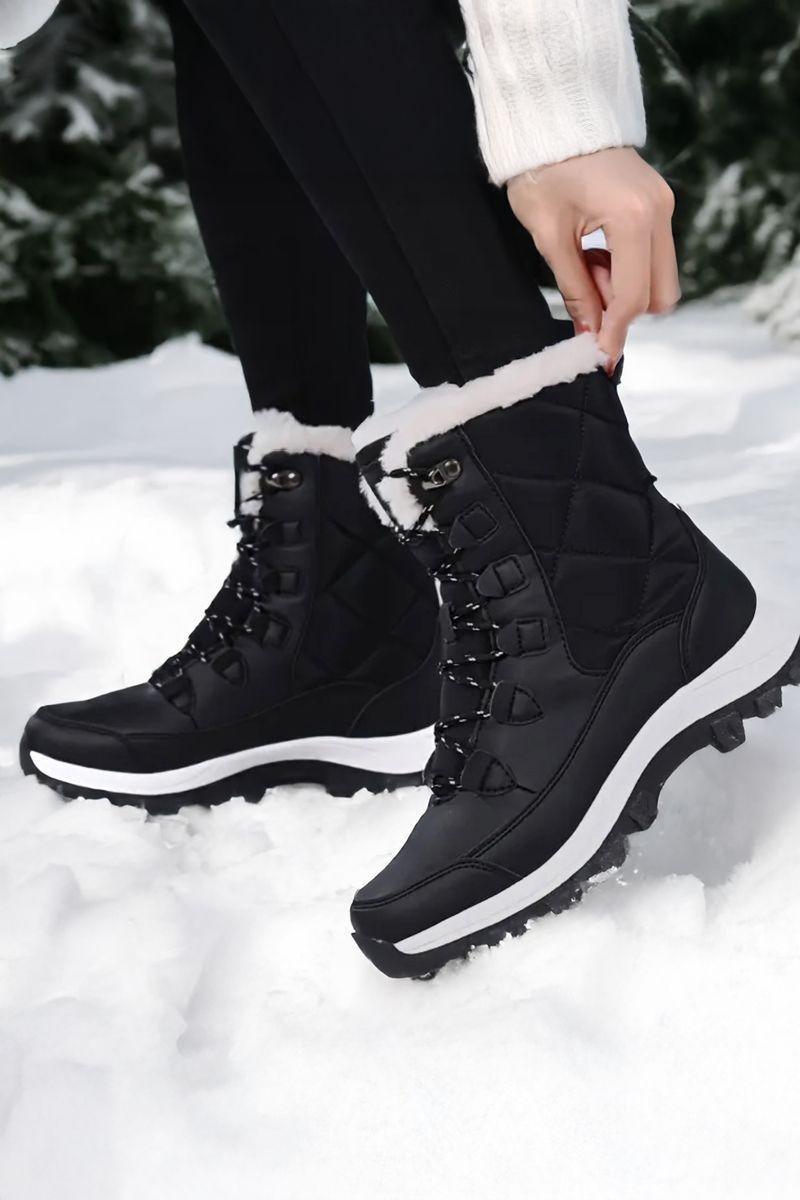 Botines Térmico Impermeable Forrado Con Chiporro Mujer Nieve y Lluvia-4