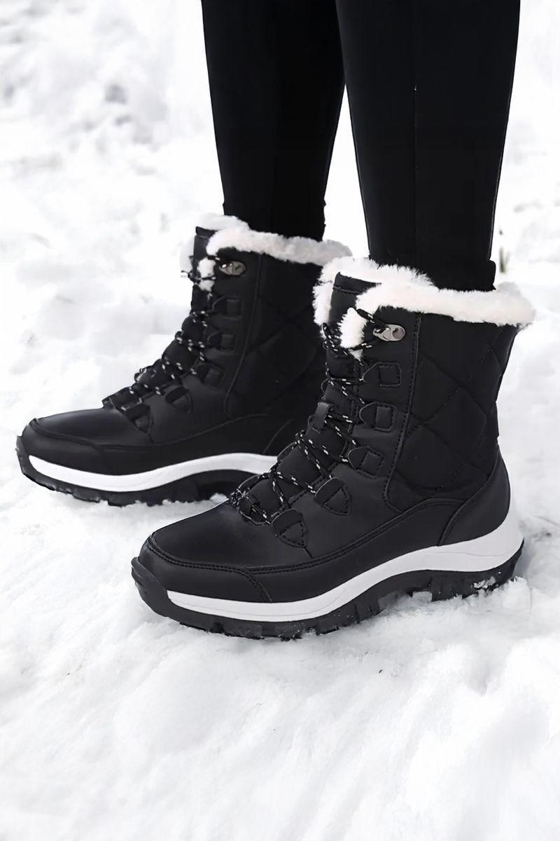 Botines Térmico Impermeable Forrado Con Chiporro Mujer Nieve y Lluvia-5