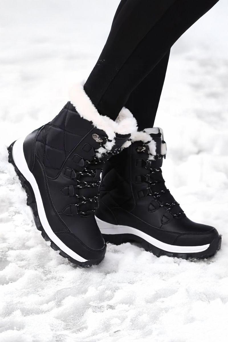 Botines Térmico Impermeable Forrado Con Chiporro Mujer Nieve y Lluvia-6