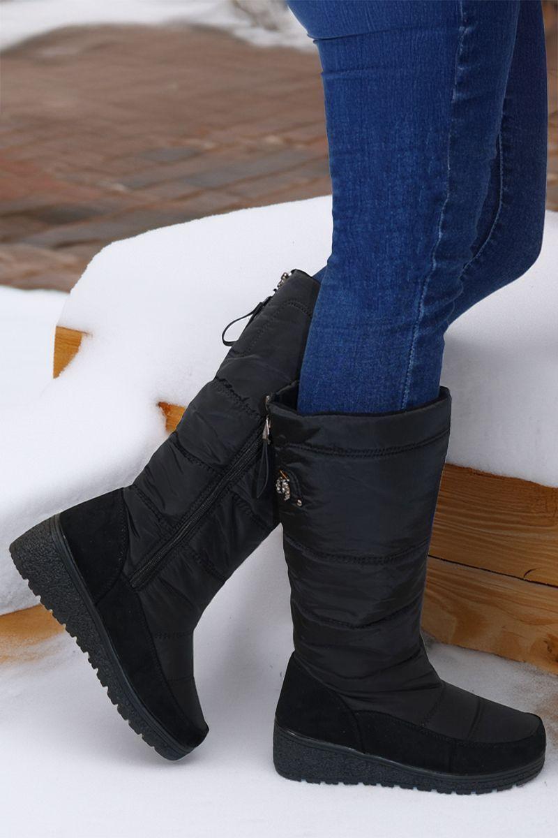 Botas Impermeables Térmicas Largas Por Dentro Forradas Con Chiporro Plataforma-1