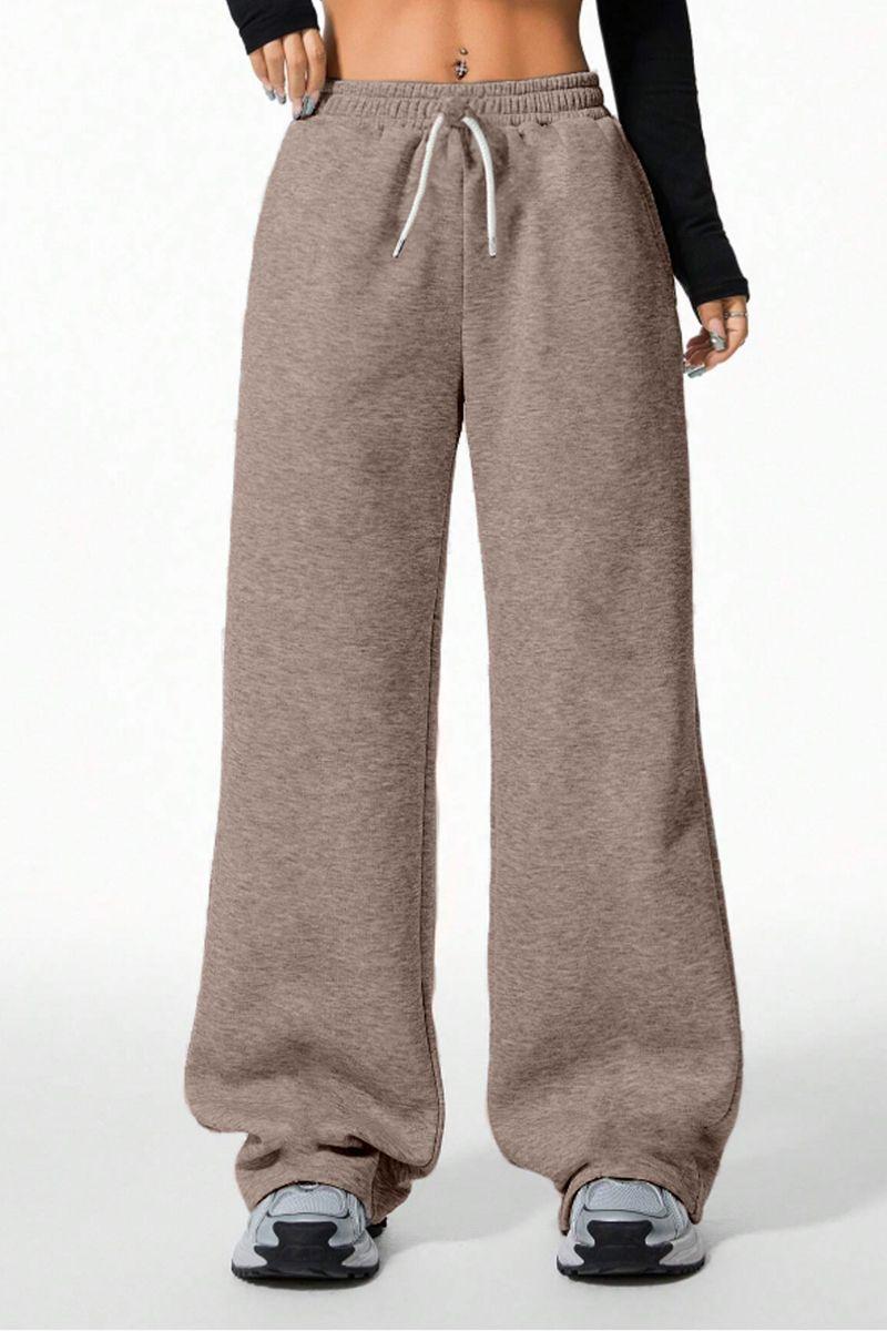 Pantalón Buzo Algodón Térmico Forrado en Chiporro Palazzo Wide Leg-3