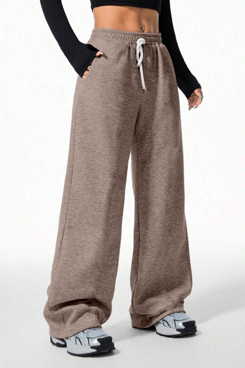 Pantalón Buzo Algodón Térmico Forrado en Chiporro Palazzo Wide Leg-4