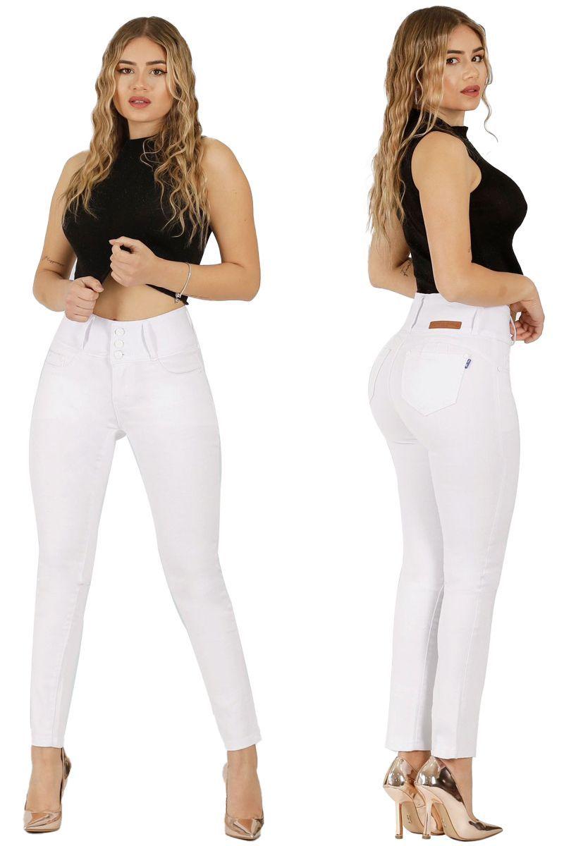 Jeans Pitillo Push Up Levanta Cola Corte Colombiano Calce Perfecto Elasticados-3