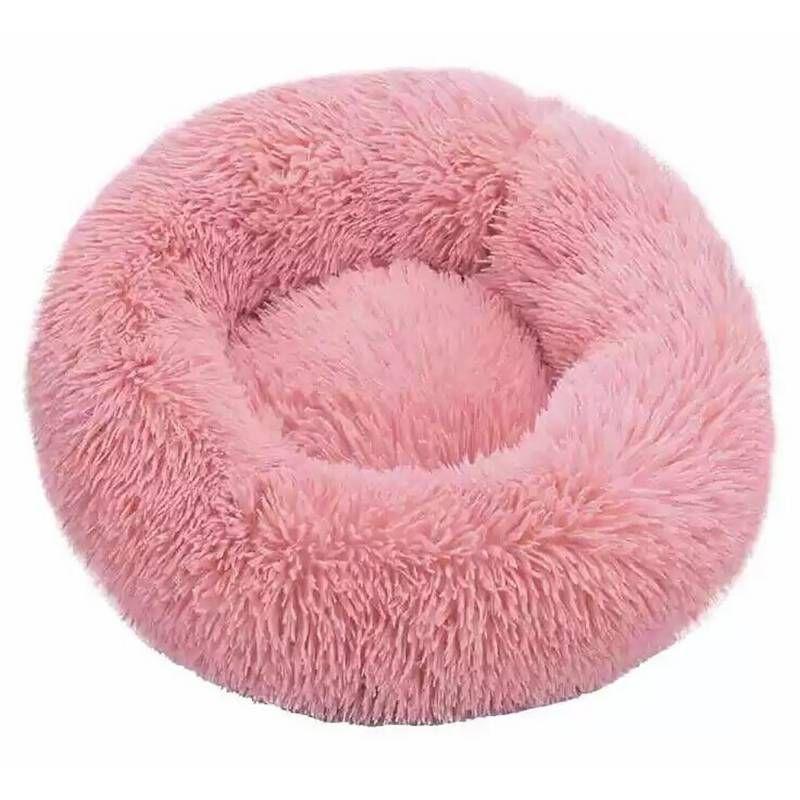 Cama para mascotas perros y gatos rosada 80cm-0