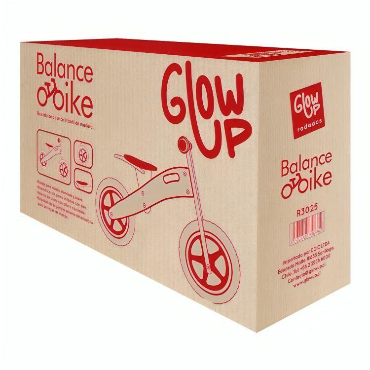 Bicicleta Infantil Madera Roja Glowup-3