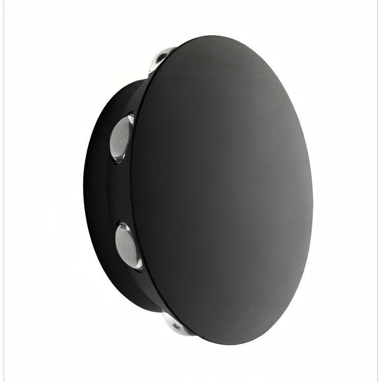 Foco Led Redondo Exterior Interior Aplique De Pared 6 Led-2
