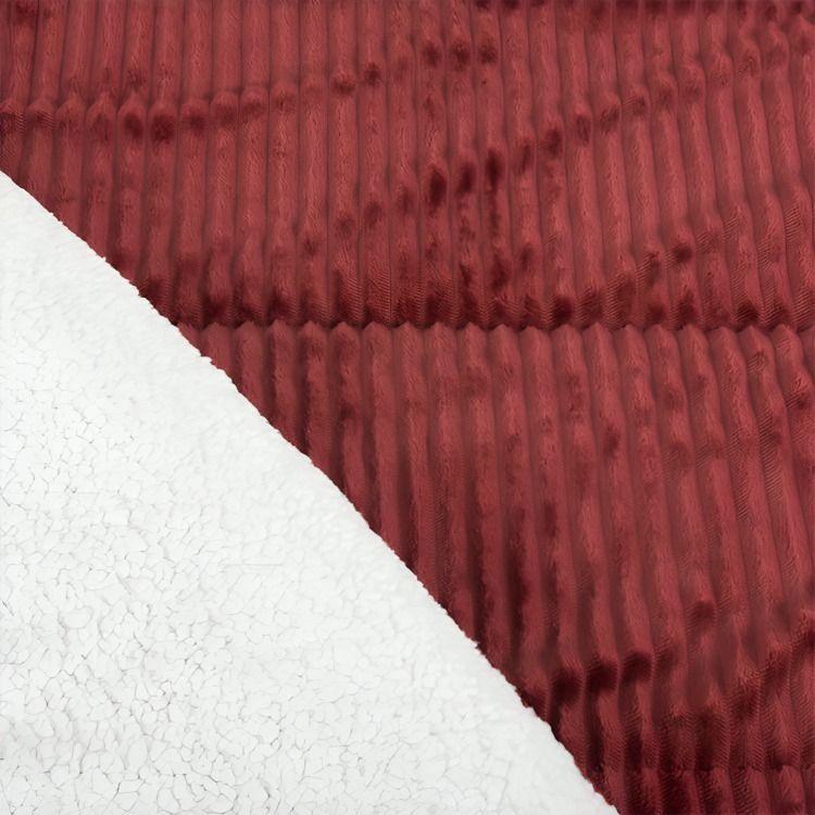 Plumón Corduroy Coral Sherpa 2 Plazas / Burdeo – Mashini -3