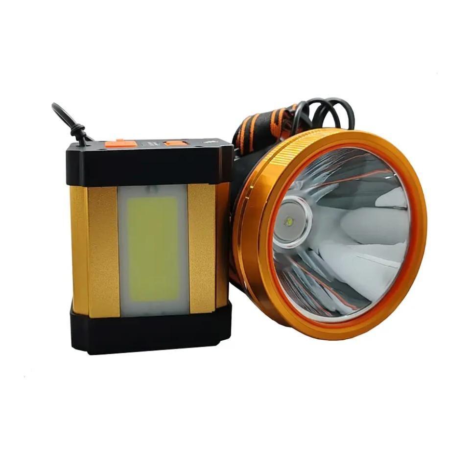 Foco Caza Led Lampara Minera Recargable Portatil-0