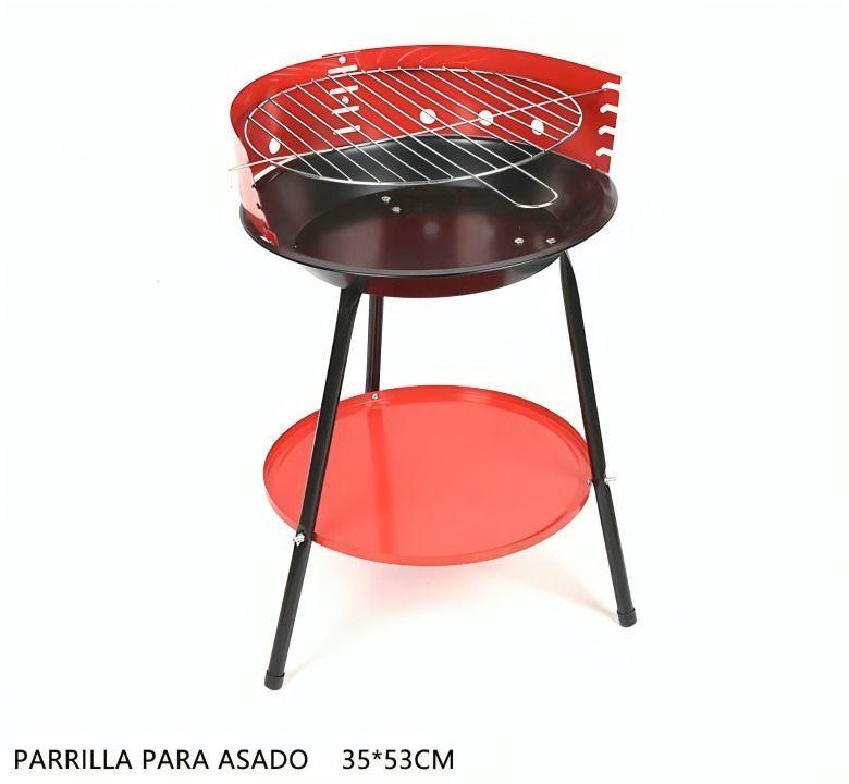 Parrilla Barbacoa Redonda De Acero Con Patas Desmontables-2