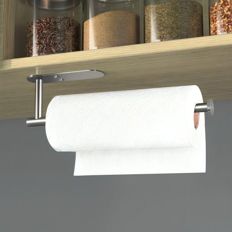 Portarollos Toalla De Papel Nova De Acero Inox Autoadhesivo-3