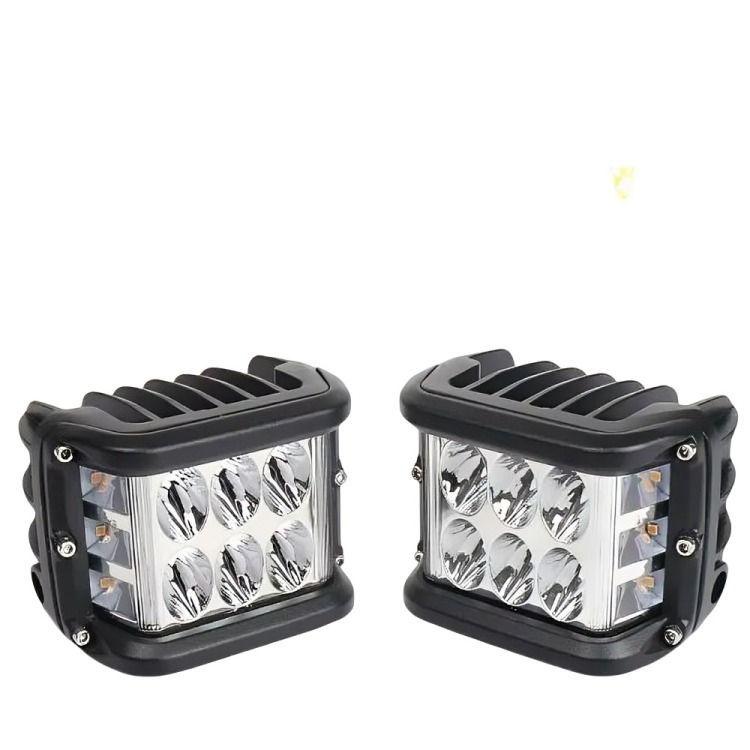 Pack X2 Auto Spot Bicolor 36w 4x4 Estrobo Blanco + Amarillo-0