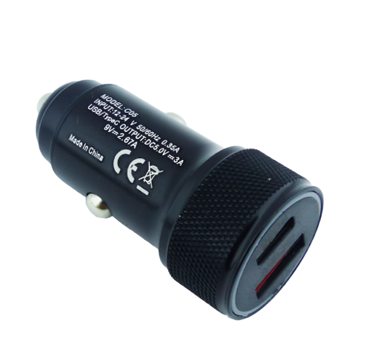 CARGADDOR 1 USB Y 1 PD TYPE-C 38W 12V BULUD C05 -2