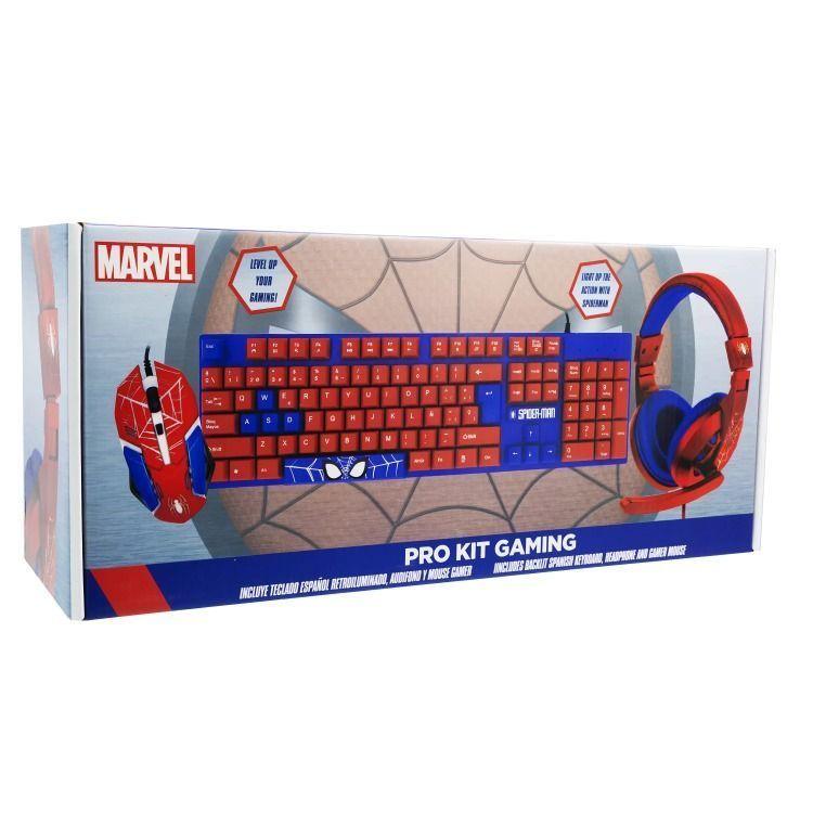 Kit 3 en 1 Marvel Spider Man, Mouse + Teclado + Audífonos-3