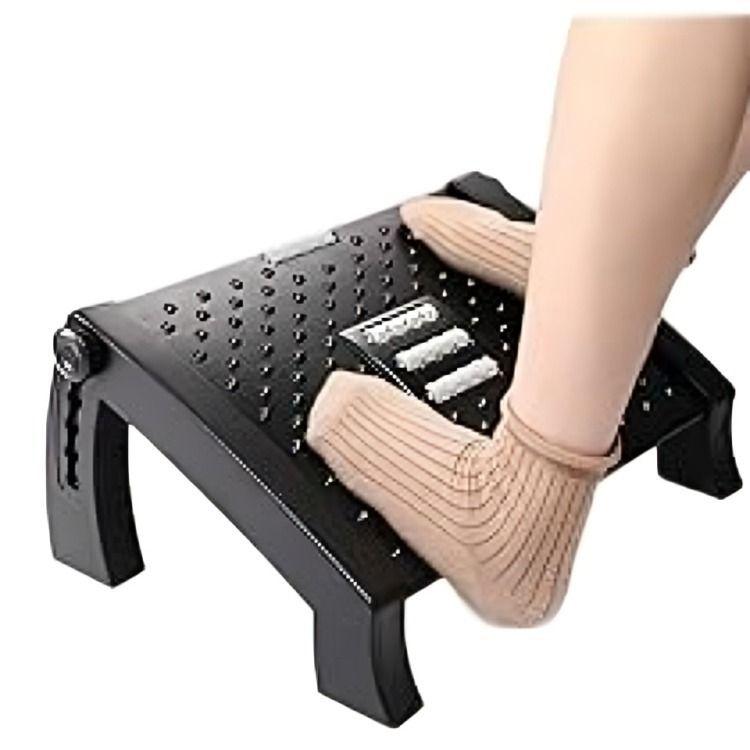 Apoya Pies Masajeador Ajustable 6 Rodillos Masaje Reposapiés-0