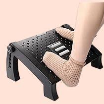 Apoya Pies Masajeador Ajustable 6 Rodillos Masaje Reposapiés-1