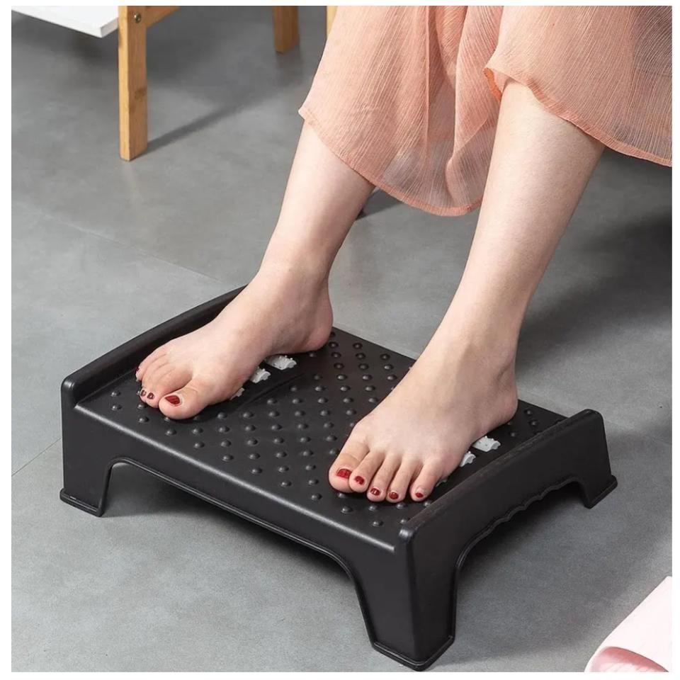 Apoya Pies Masajeador Ajustable 6 Rodillos Masaje Reposapiés-3