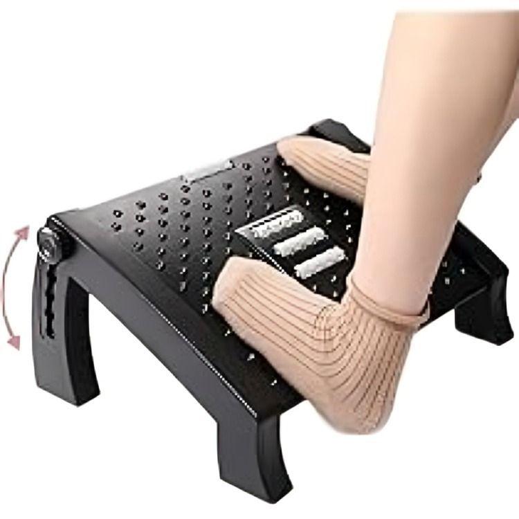Apoya Pies Masajeador Ajustable 6 Rodillos Masaje Reposapiés-4