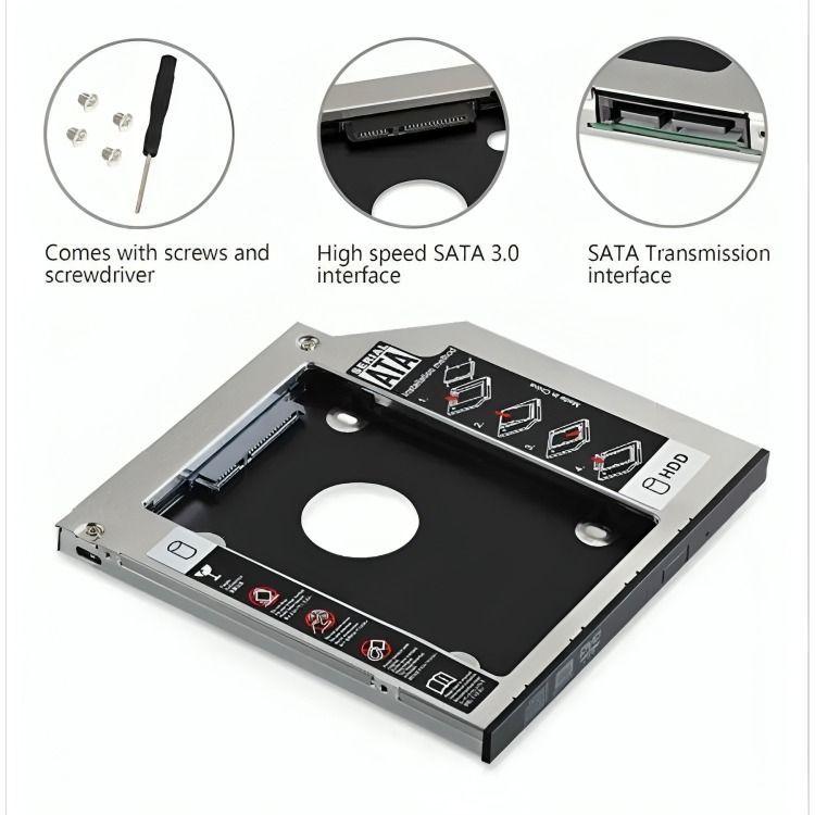 Caddy Adaptador 12.7mm Notebook Sata Hdd Ssd-3
