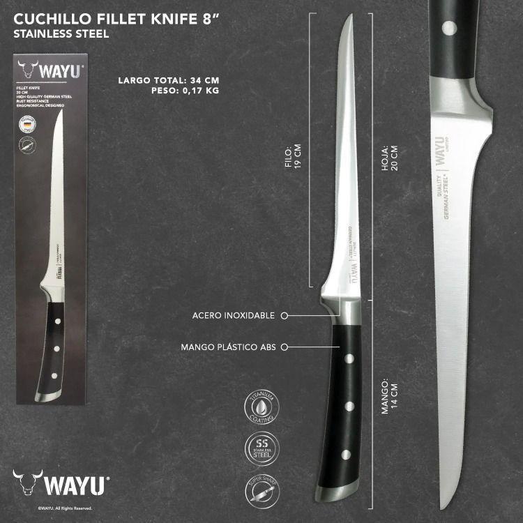CUCHILLO FILETERO WAYU 20 CM/WAYU FILLET KNIFE 8 Pulg.-4