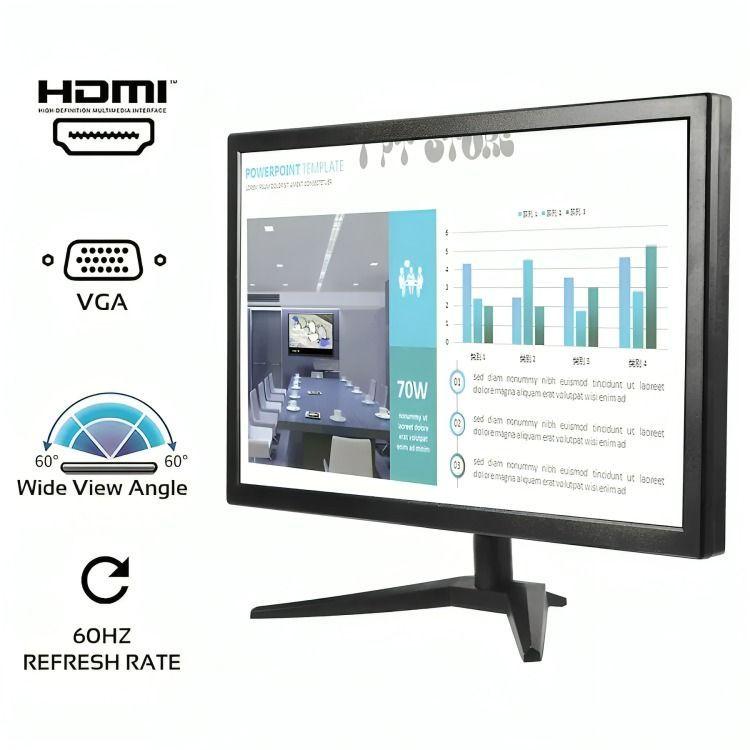Monitor De Pc Para Oficina 20 pulgadas Hd Display 1600x900 Hdmi Vga-2