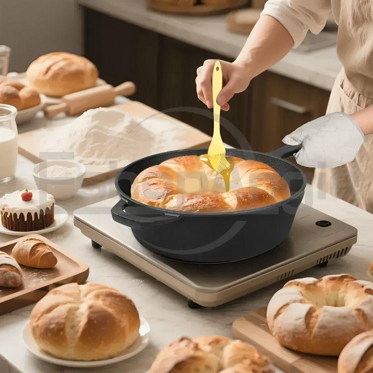 Sartenes De Hierro Fundido Gruesa Doble Uso 26cm-4