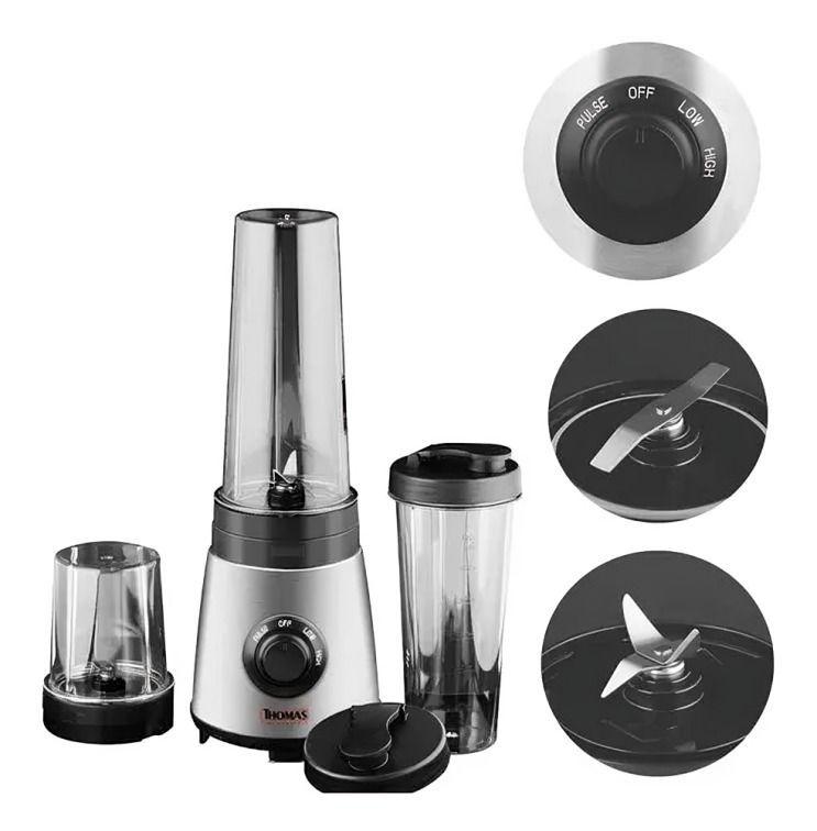Licuadora Personal Blender Thomas Th-300pb 600 Ml Inox + Acc Color Gris-2