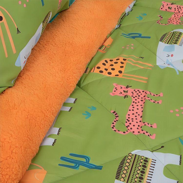 Plumón Estampado Deluxe Sherpa Kids 1,5 Plazas / Animales – Doral  -3