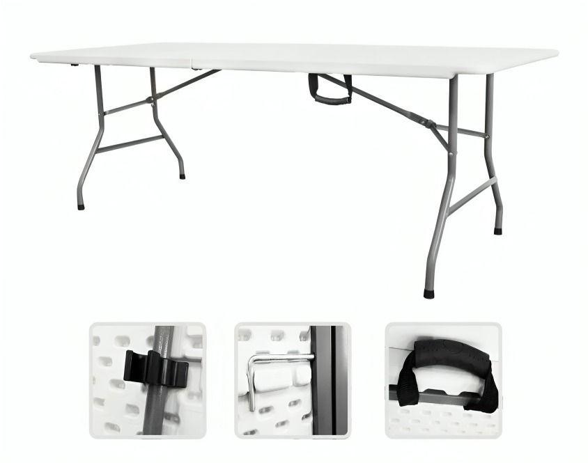 Mesa Plegable Tipo Maleta Blanca-2