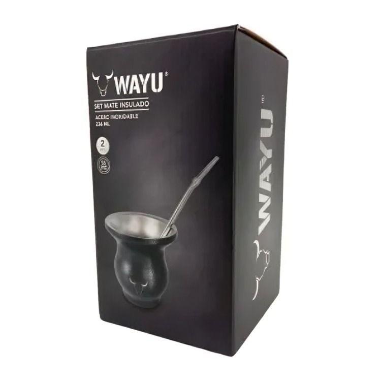 Mate Con Bombilla Acero Inoxidable Wayu-4