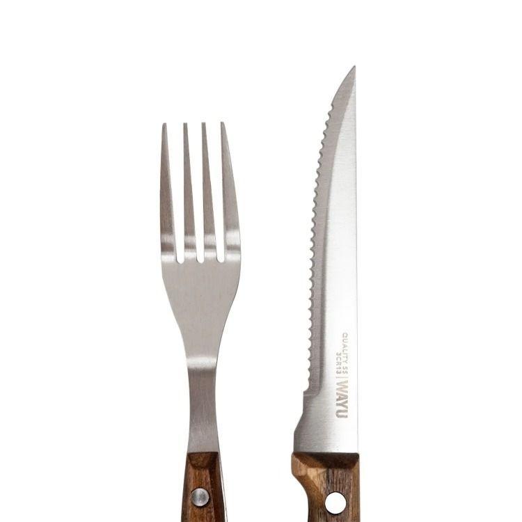 SET CUCHILLOS Y TENEDORES PRM 8 PCS WAYU-2