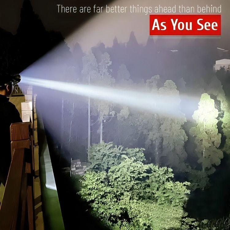 Foco Caza Led Lampara Minera Recargable -3