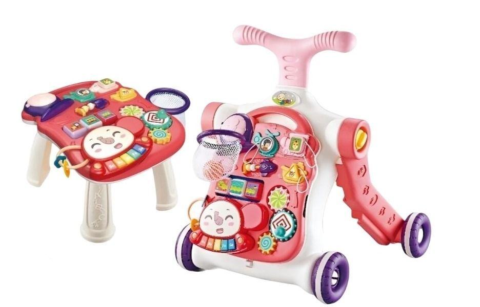 Caminador Bebe 5 en 1 Rosado-1