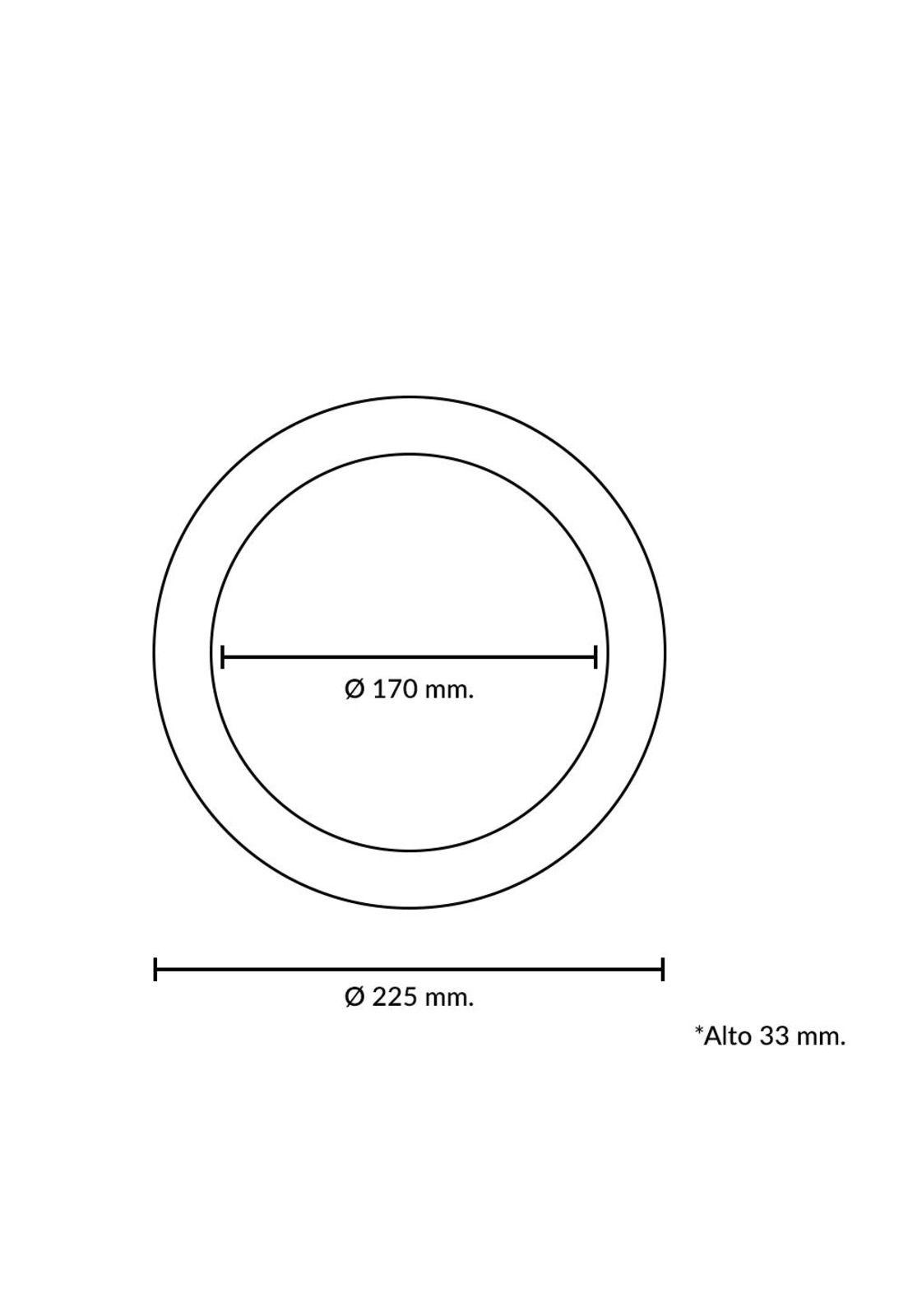Panel Led Circular Luz Cálida Blanco-4