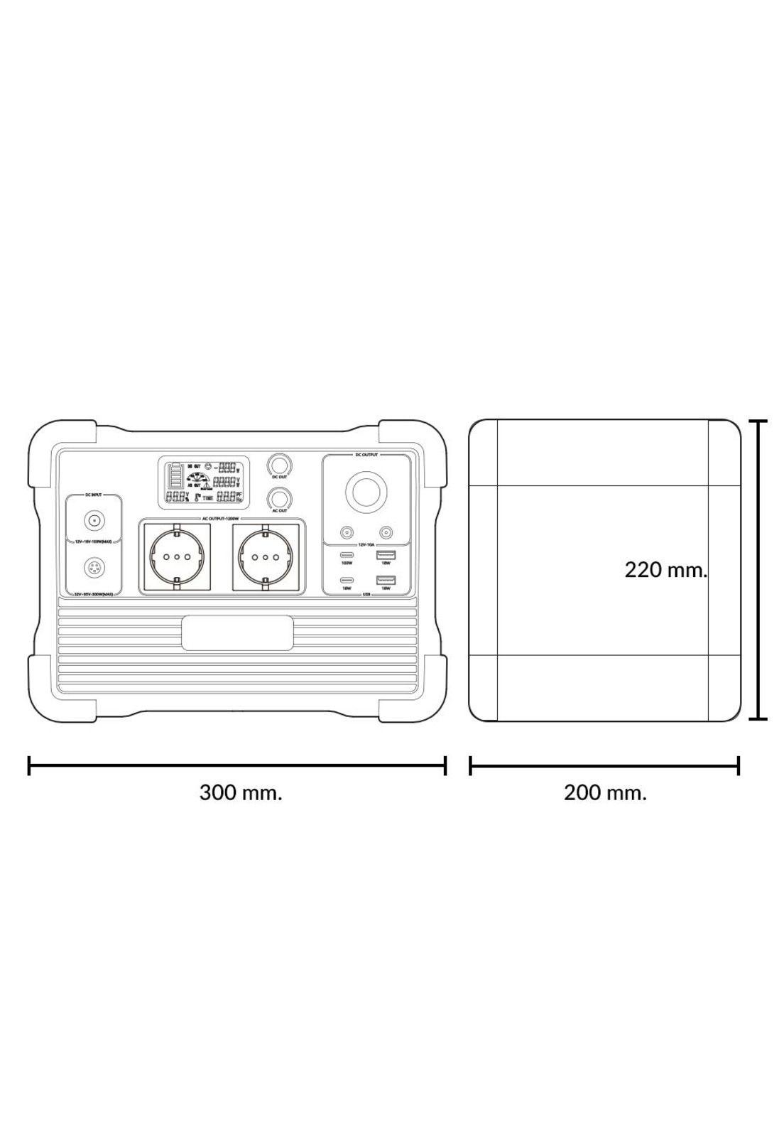 Generador de Energia Recargable 1200W Bp Energia-5
