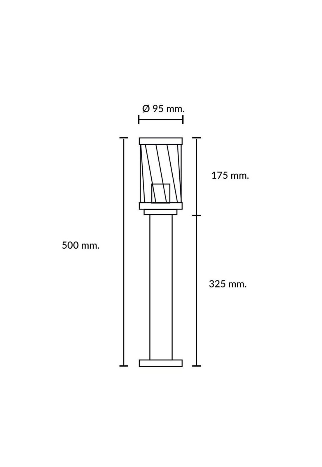 Farol Poste 80Cms Sconza Negro-4