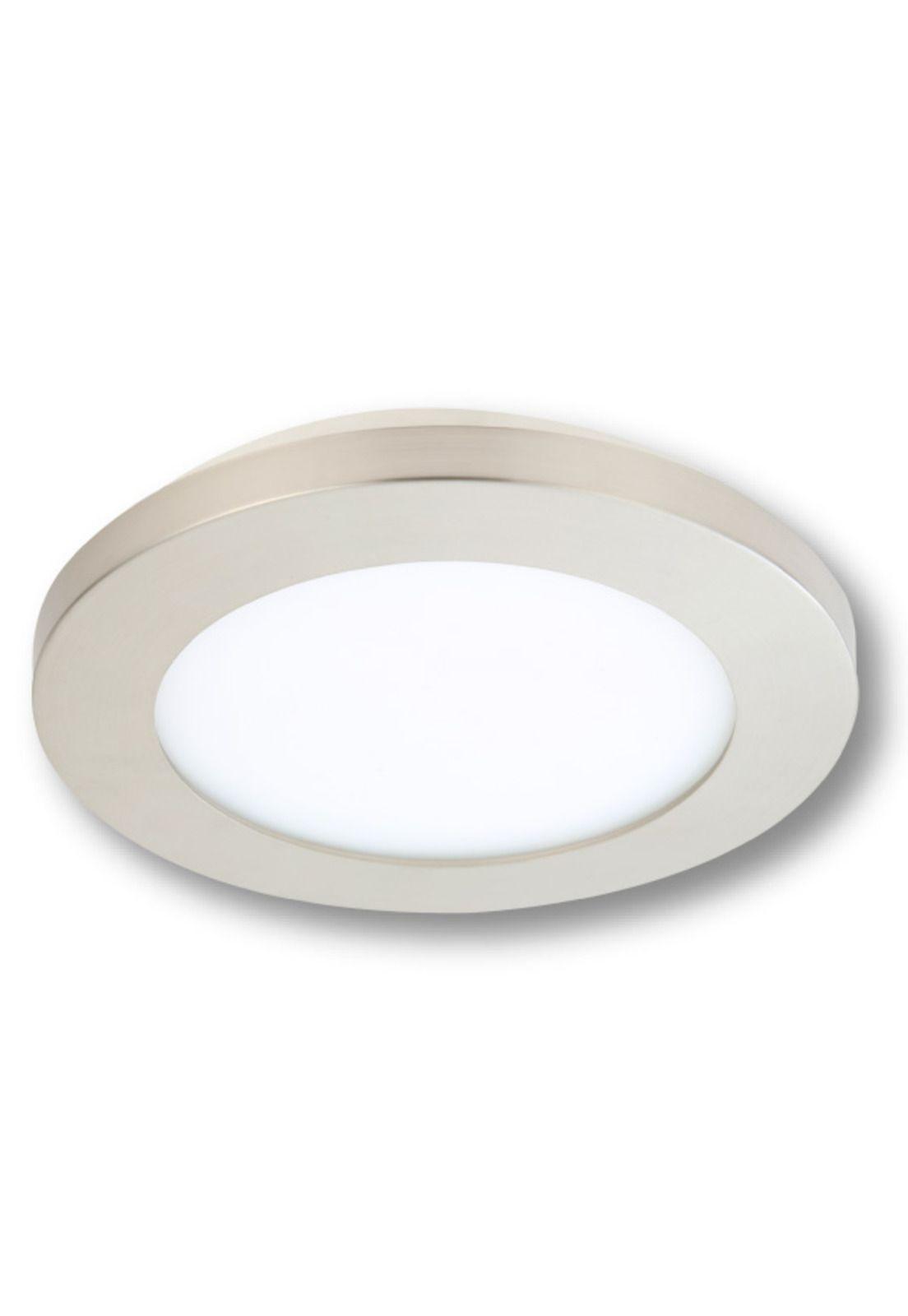 Panel LED Sobrepuesto Luz Regulable 1,2,3 10W Luz Cálida Níquel Mate-0