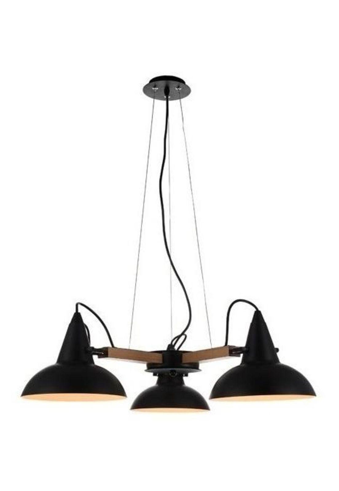 Lámpara Colgante Denver 3 Luces Negro Mate D21cm-0