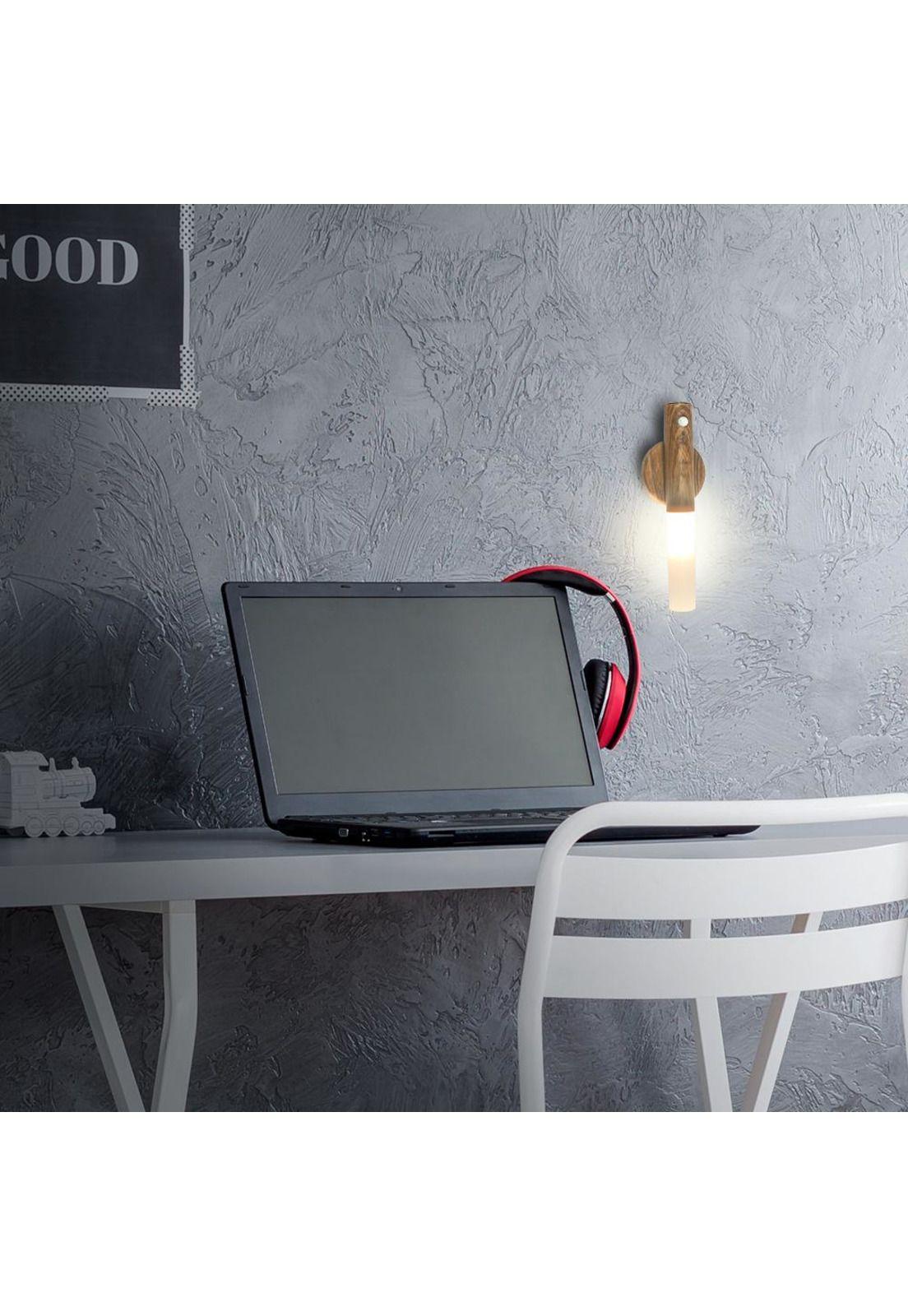 Antorcha Madera LED Recargable Con Sensor-2