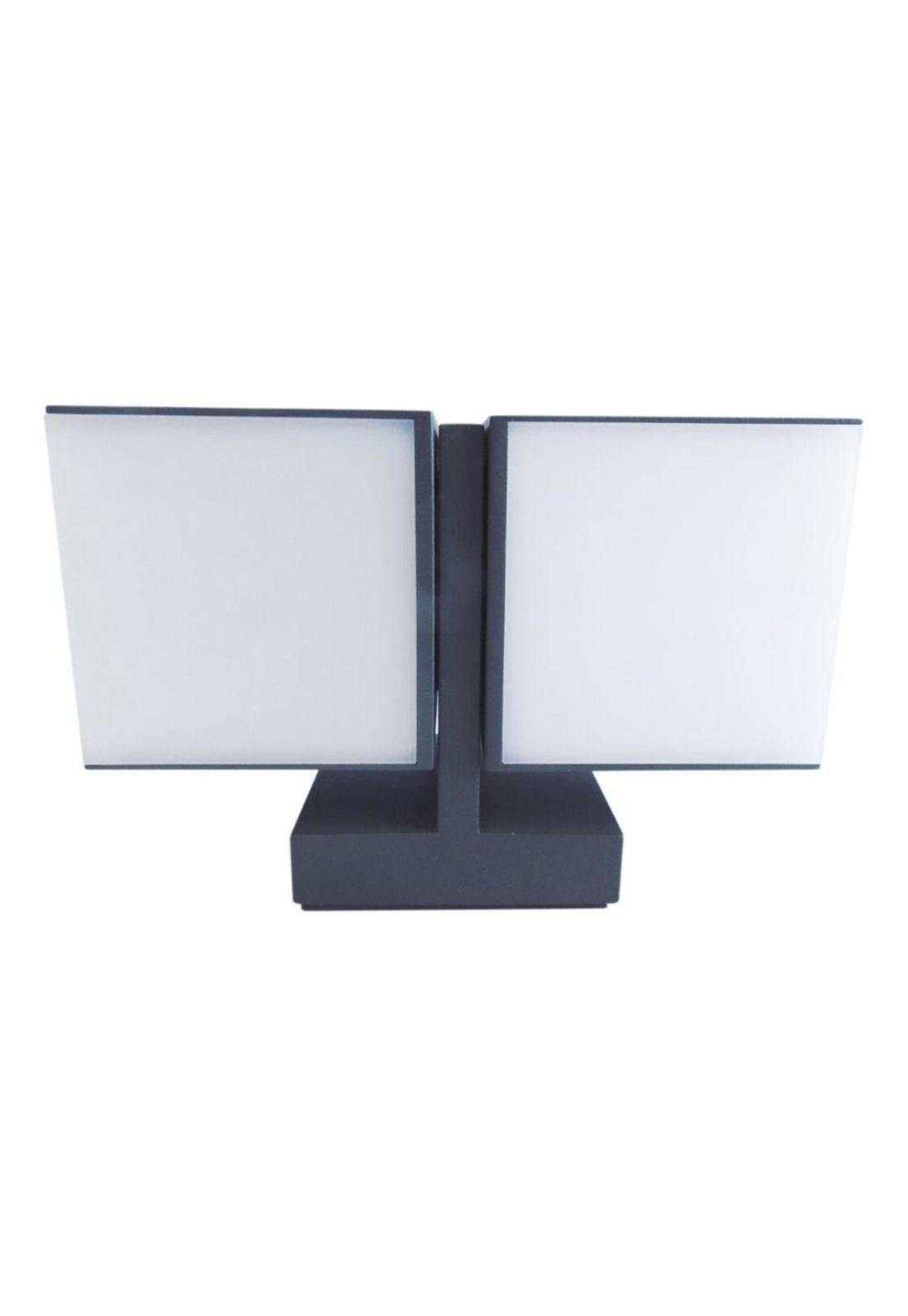 Aplique Lutec Cuba 2 Luces Negro 23w Luz Cálida Ip54-2