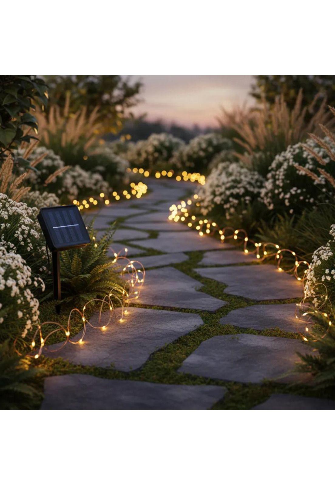 Guirnalda Cordel Solar Luz Calida 20m-2