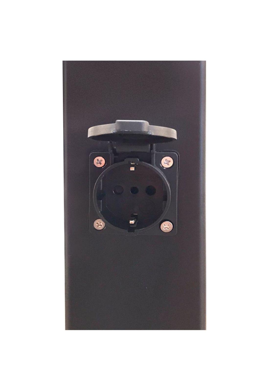 Farol Poste 50Cm Praza Negro-3