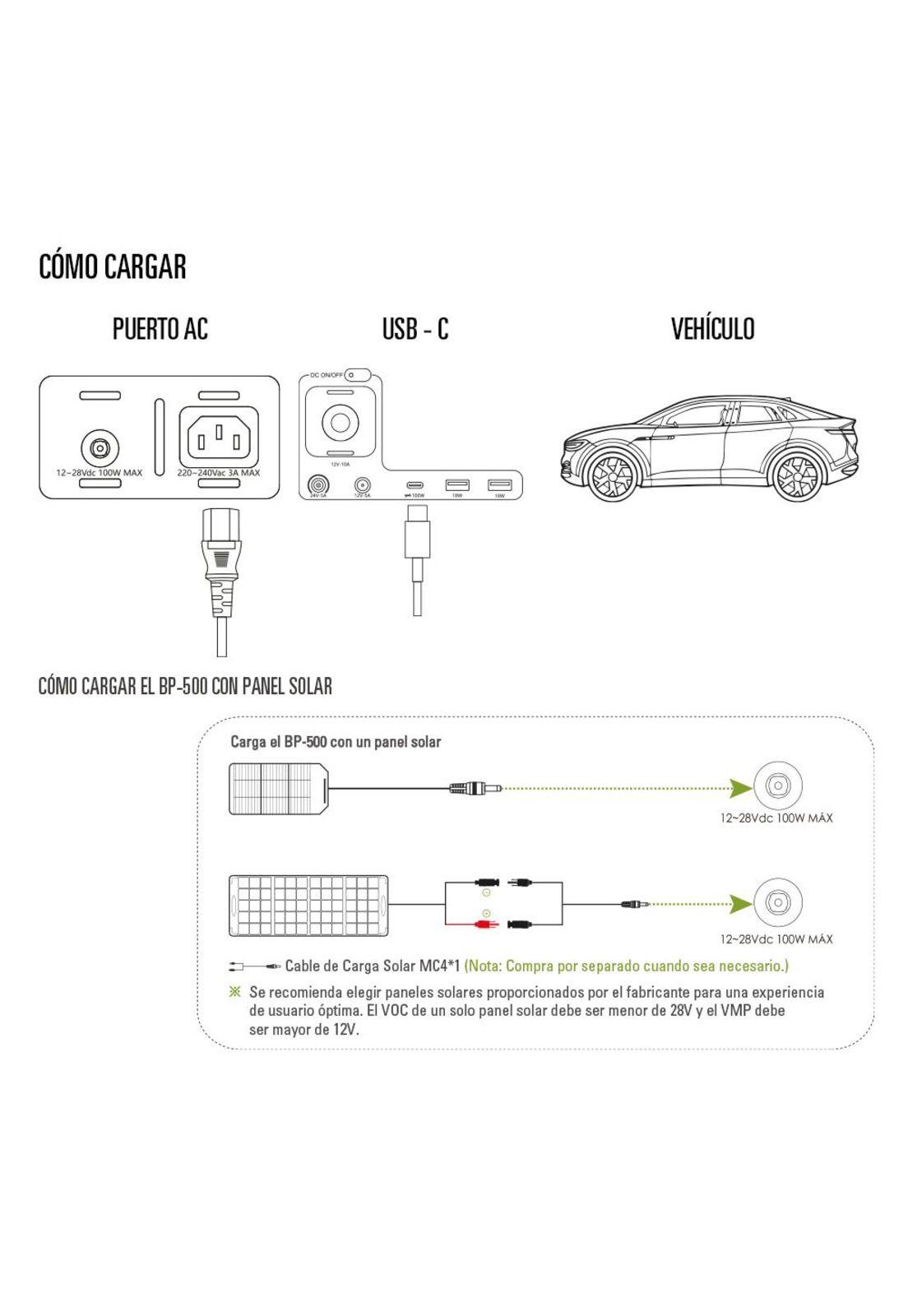 Estación de Energía Recargable 600W-576Wh-4