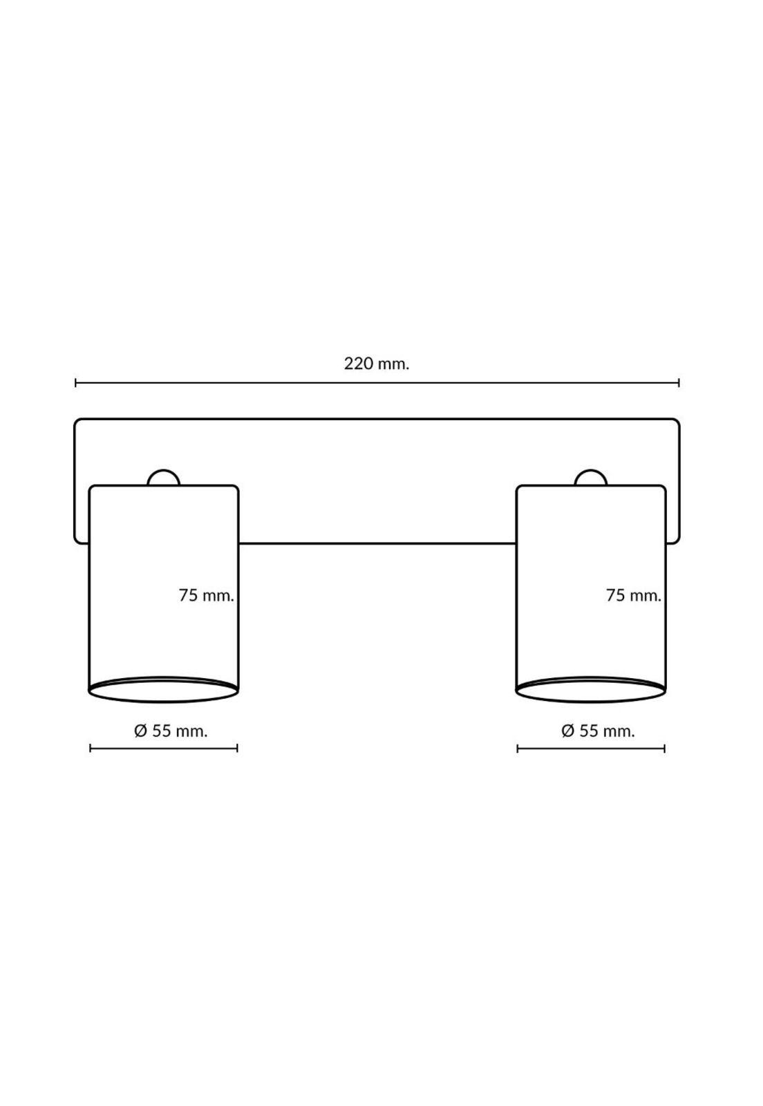 Lámpara Techo Silo Barra 2 Luces Blanco-2