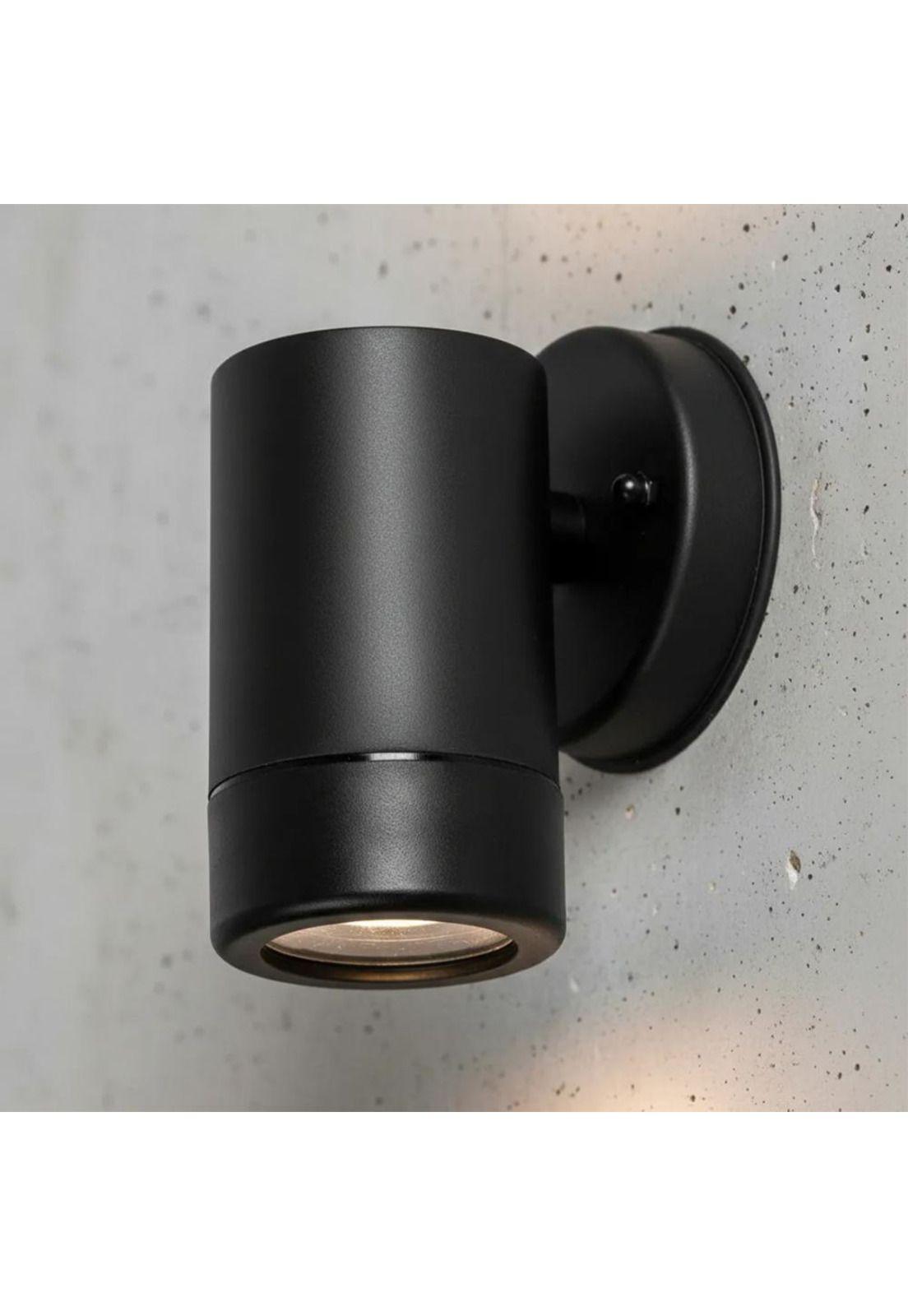 Aplique Muro Cil Plástico Ip44 Negro Gu10-3