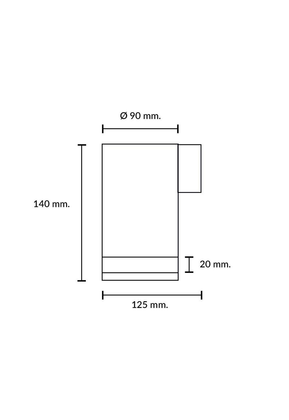 Aplique Aluminio Unidireccional Nash Negro-5