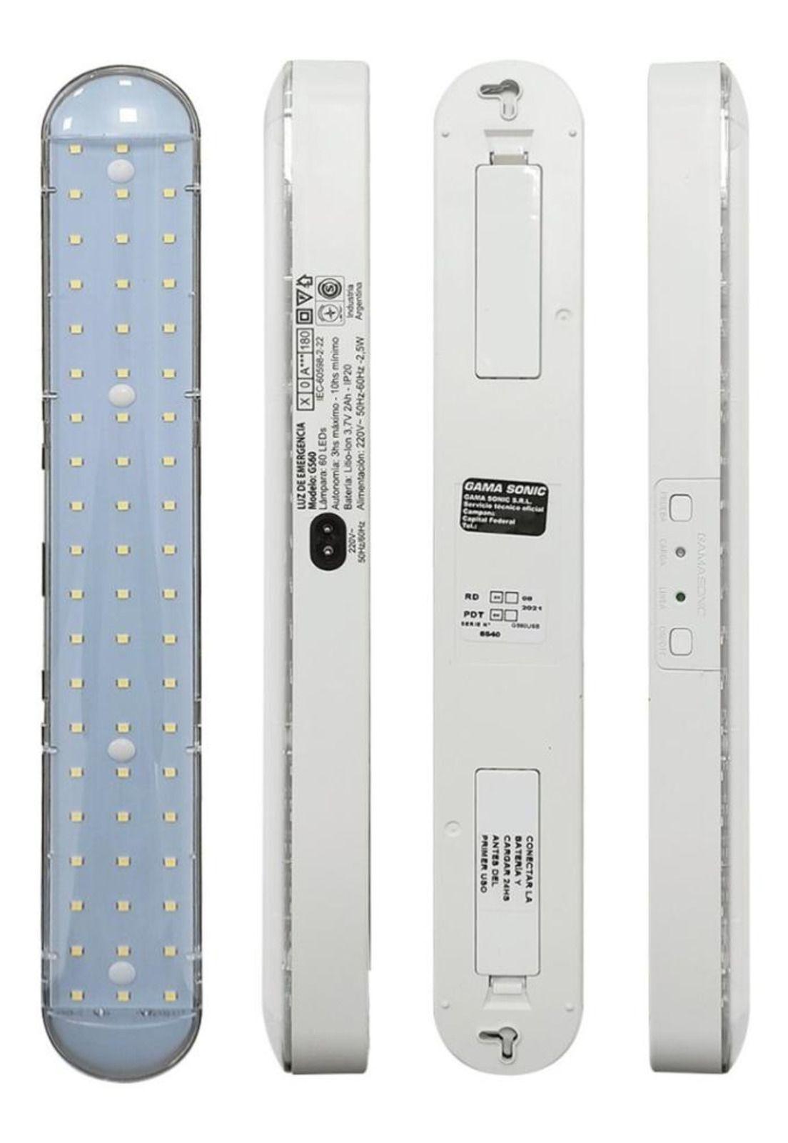 Luminaria De Emergencia 60 Led 2/10 Horas Litio-ion 1x-1