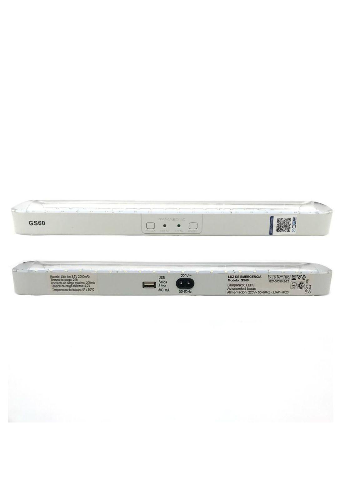 Luminaria De Emergencia 60 Led 2/10 Horas Litio-ion 1x-7