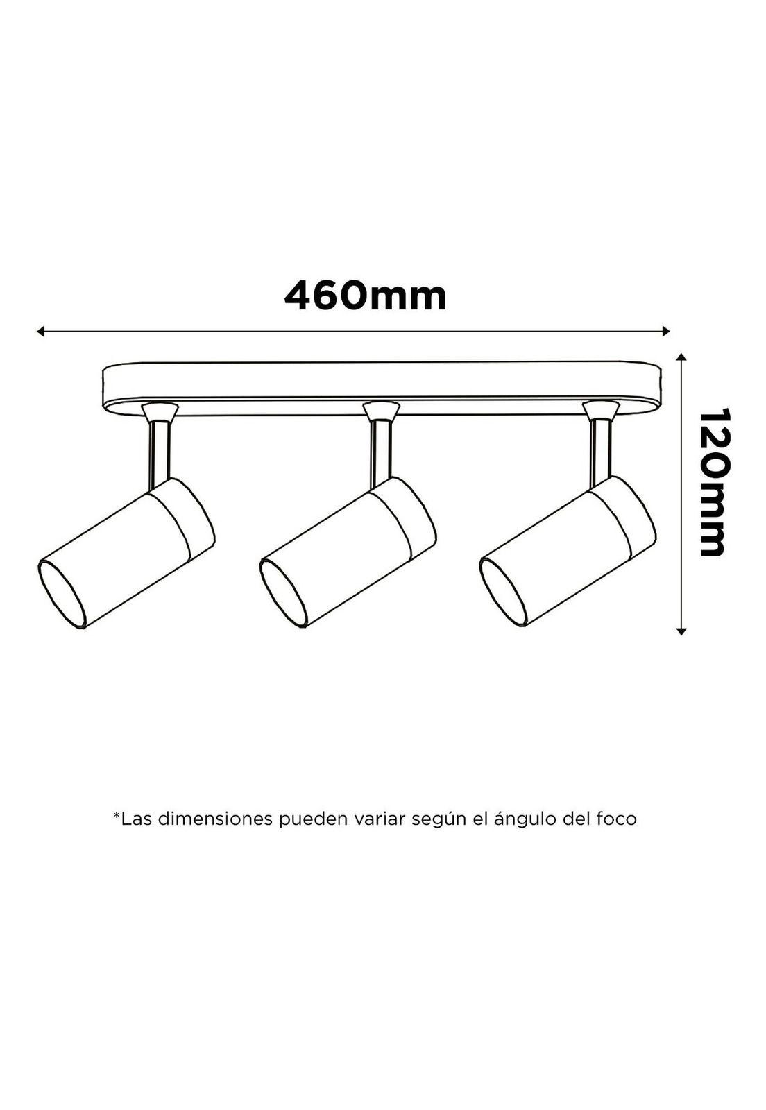 Lámpara Foco Sobrepuesto Led Tank 3x4w Luz Cálida-1